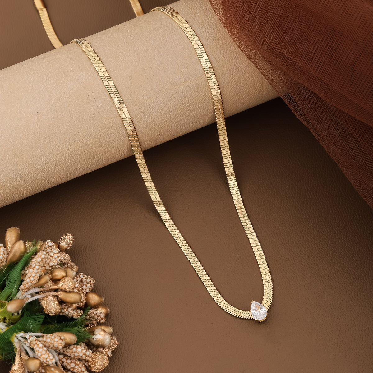 Mini Pearl Snake Necklace