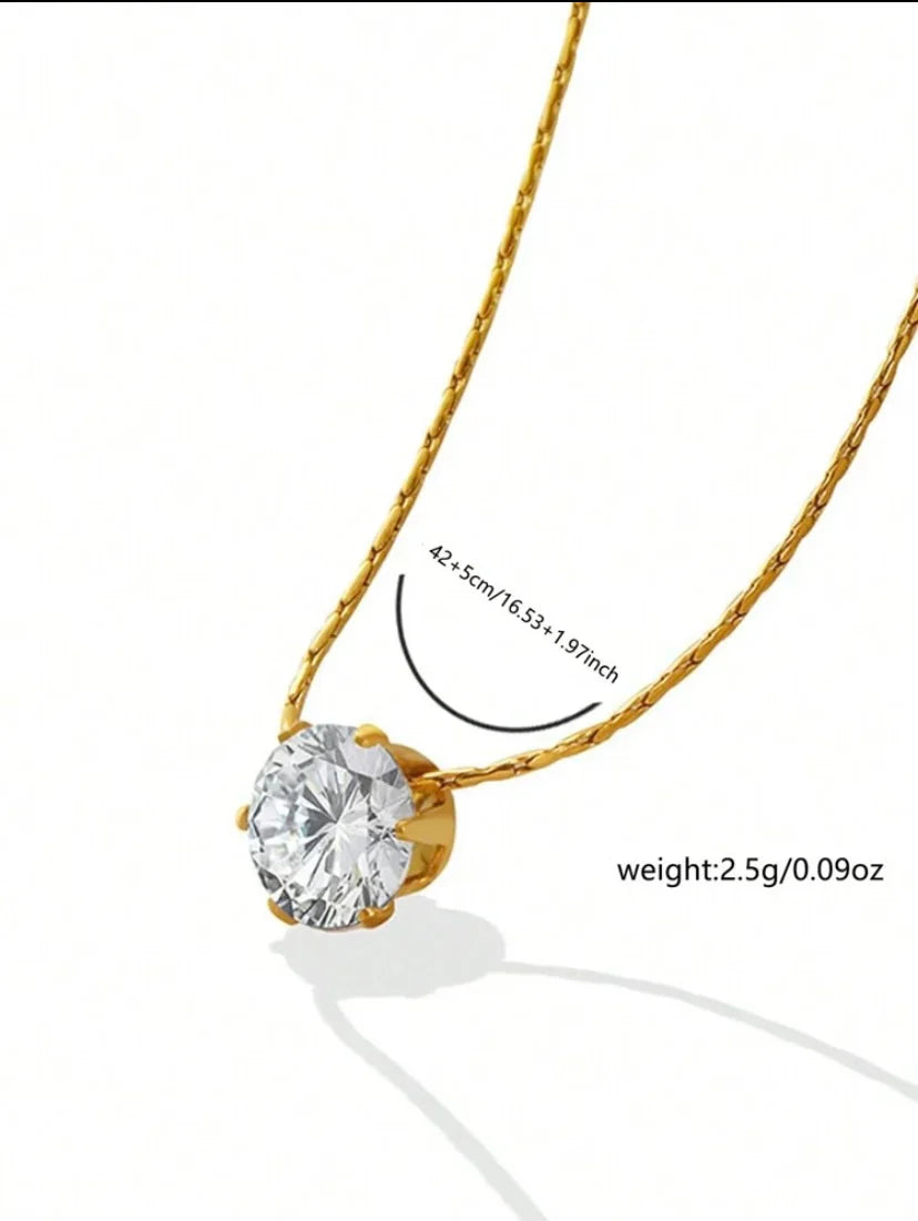 One Diamond Necklace 18k